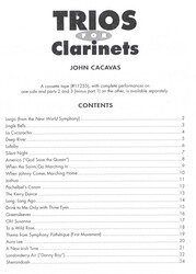 TRIOS FOR CLARINETS arranged by John Cacavas / tria pro klarinet