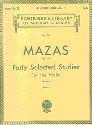 MAZAS - 40 Selected Studies, Op. 36 for the violin - book 1 / housle