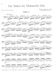 SIX SUITES FOR VIOLONCELLO by J.S. BACH