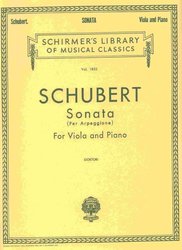 SCHIRMER, Inc. Schubert - Sonata Per Arpeggione for Viola&Piano