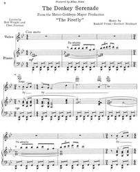 The Donkey Serenade (from The Firefly) - klavír/zpěv/kytara