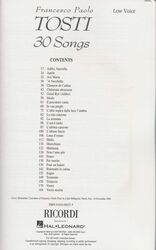 TOSTI Francesco Paolo - 30 SONGS  low voice