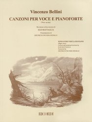 RICORDI Vincenzo Bellini - Songs for Voice and Piano - Písně pro vyšší hlas a klavír