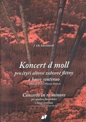 Koncert d moll pro čtyři altové zobcové flétny a basso continuo - J.Ch.Schickhardt