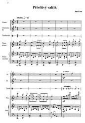 Přívětivý valčík - Jan Cron    flétna, klarinet, klavír na čtyři ruce &amp; tamburína