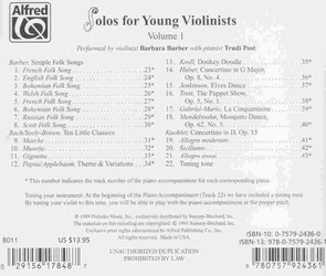 SOLOS FOR YOUNG VIOLINISTS 1 - CD s klavíním doprovodem
