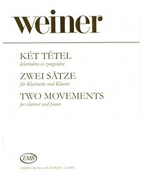 EDITIO MUSICA BUDAPEST Music P Two Movements by Leo Weiner          klarinet&piano