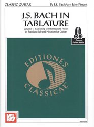 BACH IN TABLATURE + Audio Online / kytara + tabulatura