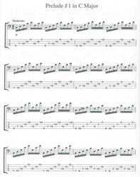 J. S. Bach for Bass + Audio Online / basová kytara + tabulatura