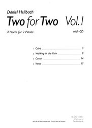 Hellbach: TWO FOR TWO 1 + CD / 2 klavíry 4 ruce