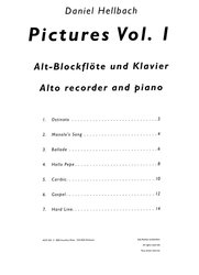 PICTURES 1 by Daniel Hellbach + CD / altová zobcová flétna a klavír