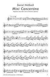 Hellbach: Mini Concertino + CD / zobcová flétna a orchestr (klavír)