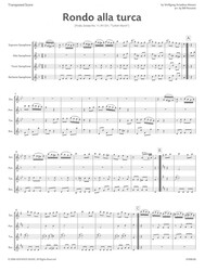 Mozart: Rondo Alla Turca / saxofonový kvartet (SATB)