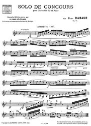Rabaud: SOLO DE CONCOURS / klarinet a klavír