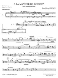 Defaye: A La Maniere De Debussy / trombon (pozoun) a klavír
