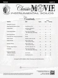 Classic Movie - Instrumental Solos + CD / klarinet - filmové hity
