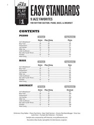 Alfred Jazz Easy Play-Along Series 1 - Easy Standards + CD / doprovod - party rytmické sekce (klavír/basa/bicí)