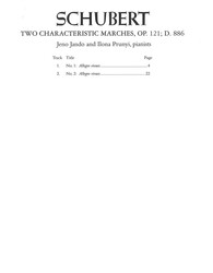 Schubert: Two Characteristic Marches, Opus 121, D. 886 + CD / 1 klavír 4 ruce