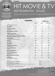 Hit Movie &amp; TV Instrumental Solos + CD / trombón (pozoun) a klavír (PDF)