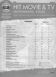 Hit Movie &amp; TV Instrumental Solos + CD / viola a klavír (PDF)