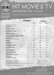 Hit Movie &amp; TV Instrumental Solos + CD / violoncello a klavír (PDF)