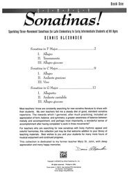 Sonatinas! 1 by Dennis Alexander / sonatiny pro začínající a mírně pokročilé klavíristy