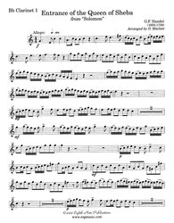 Handel: Entrance of the Queen of Sheba / 2 klarinety a klavír