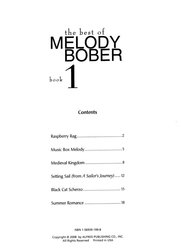 The Best of Melody Bober 1 /  šest skladeb pro klavír