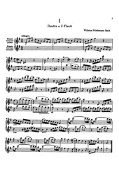 Bach: Six Duets / šest skladeb pro dvě příčné flétny
