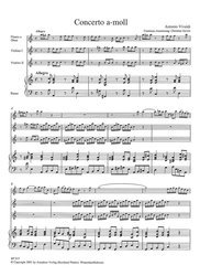 Vivaldi: Concerto in A minor / altová zobcová flétna (hoboj, příčná flétna), 2x housle a basso continuo (klavír, violoncello)