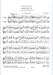 Francis Poulenc: SONATA for two clarinets / skladba pro dva klarinety (Bb + A)