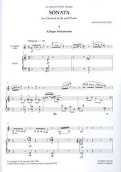 Francis Poulenc: SONATA for Clarinet and Piano + Audio Online / klarinet a klavír