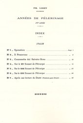 LISZT, Franz: Années De Pelerinage 2 (Italie) / klavír