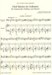 Schumann: Five Pieces in Folk Style op.102 / pět skladeb v lidovém stylu pro violoncello a klavír