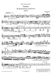 Heucke: Sonata op. 23 / basový klarinet (nebo violoncello) a klavír