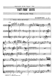 Mortier, Willy: Fast Food Suite op. 28 / tři příčné flétny (trio)