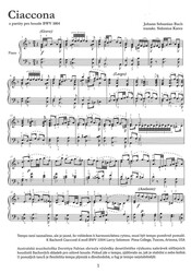 Bach: Ciaconna BWV1004 / klavír