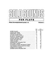 SOLO SOUNDS FOR FLUTE ACC.1-3 / příčná flétna - klavírní doprovod