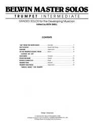 BELWIN MASTER SOLOS INTERMEDIATE TRUMPET/ trumpeta - sólový sešit