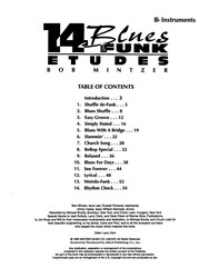 14 Blues &amp; Funk Etudes by Bob Mintzer + 2x CD for Bb instruments (Tenor Sax, Soprano Sax, Clarinet)