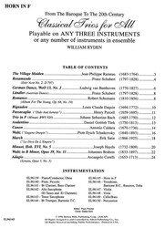 Classical Trios for All / lesní roh (f horn)