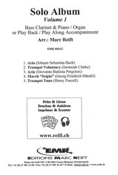 Solo Album Volume Nr.1 + CD / basový klarinet a klavír - 5 skladeb
