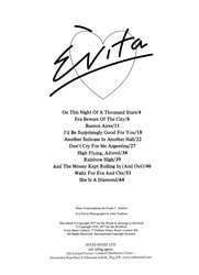 EVITA - 11 písní z muzikálu