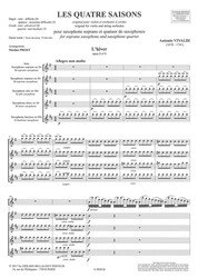 Vivaldi: Les quatre saisons - L'hiver op.8 no.4 / sopránový saxofon a saxofonový kvartet SATB