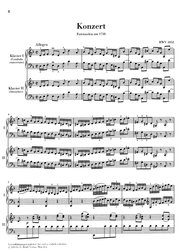 Bach: Cembalokonzert Nr.1 d-moll, BWV 1052 (urtext) / 2 klavíry 4 ruce