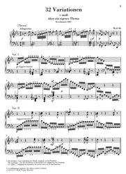 Beethoven: 32 Variationen c-moll WoO 80 (urtext) / klavír