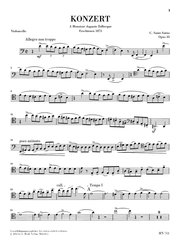 Saint-Saëns: Violoncello Concerto no.1 in a minor (a-moll) op.33 (urtext) / violoncello a klavír