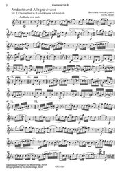 Crusell: Andante und Allegro Vivace / dva klarinety a klavír
