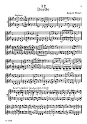 Mozart, Leopold: Twelve duets / dvoje housle - 12 duet
