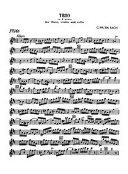 Bach: Trio in B Minor / příčná flétna, housle a violoncello